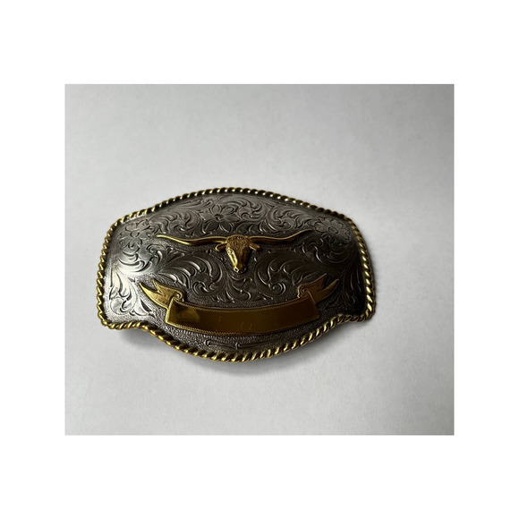 Nocona Belt Co Longhorn Western Belt Buckle - Picture 2 of 9